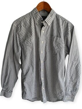 Ball and Buck The Sportsmans  Shirt Grey Gingham Button Down Men's Size Medium
